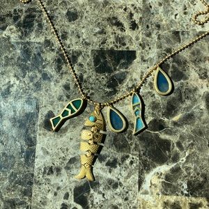 Tory Burch fish necklace